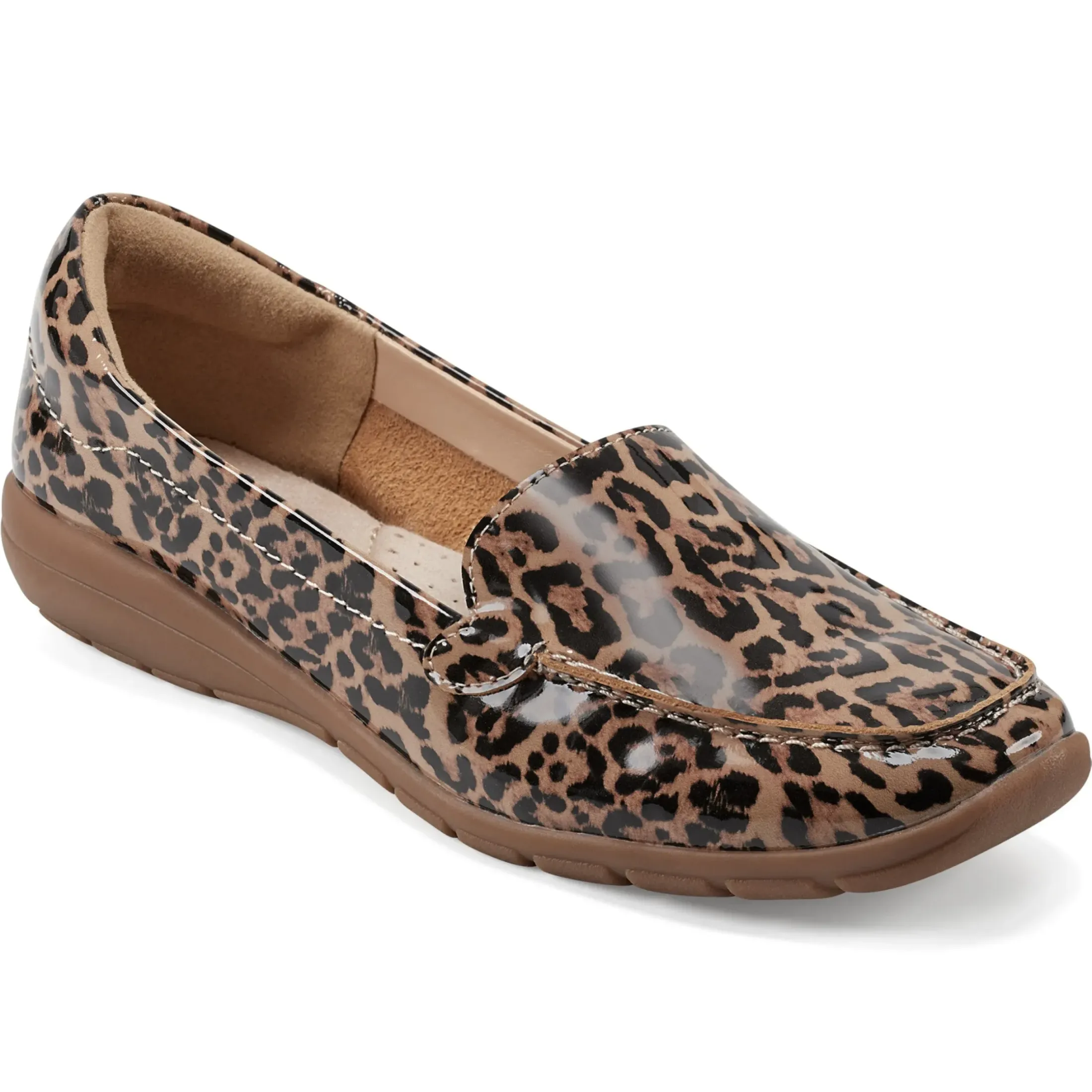 eFlex|eFlex>Easy Spirit Abide Casual Flats Leopard Patent