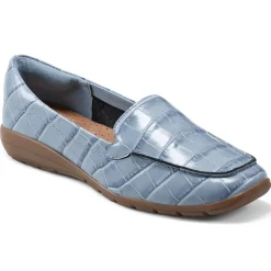 eFlex|eFlex>Easy Spirit Abide Casual Flats Light Blue Croco
