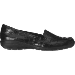 eFlex|eFlex>Easy Spirit Abide Croco Print Casual Flats Black Croco Print