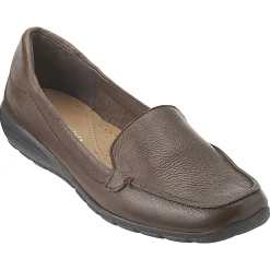 eFlex|eFlex>Easy Spirit Abide Leather Casual Flats Bittersweet Leather