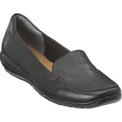 eFlex|eFlex>Easy Spirit Abide Leather Casual Flats Black Leather