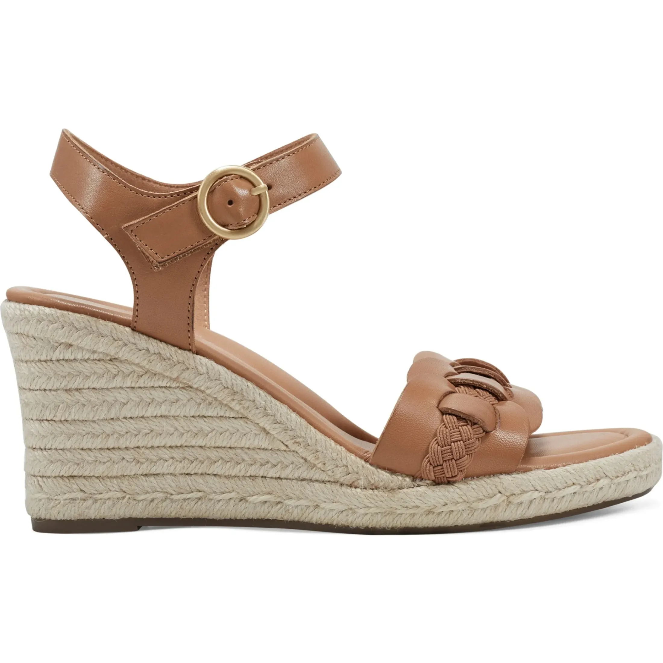 Dress|Sandals>Easy Spirit Aisha Espadrille Wedge Sandals Almond Brown