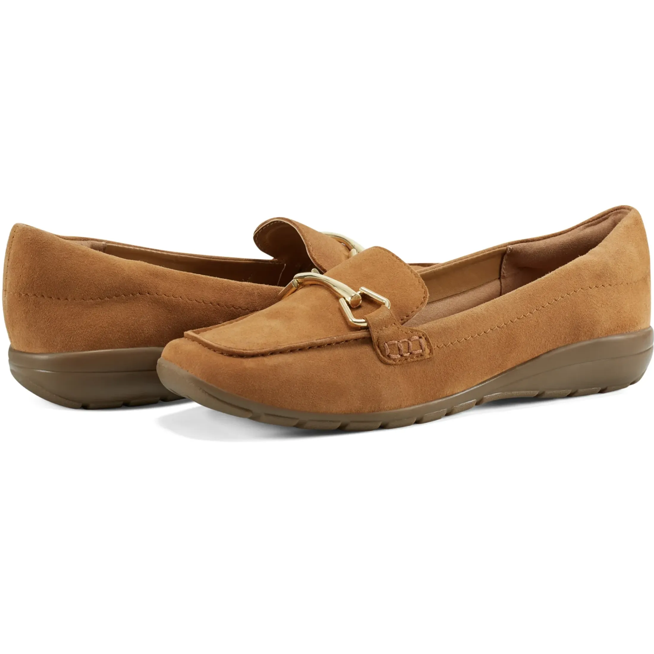 eFlex|eFlex>Easy Spirit Amalie Casual Loafers Tan Suede