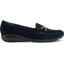 eFlex|eFlex>Easy Spirit Amalie Casual Loafers Dark Blue Suede