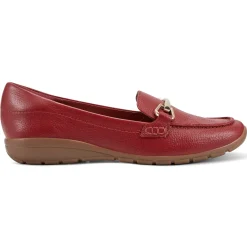 Abide Casual Flats|Loafers>Easy Spirit Amalie Casual Loafers Red Leather