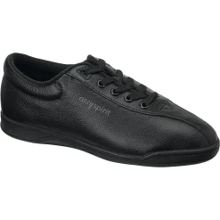 Sneakers|Sneakers>Easy Spirit AP1 Leather Walking Shoes Black Leather