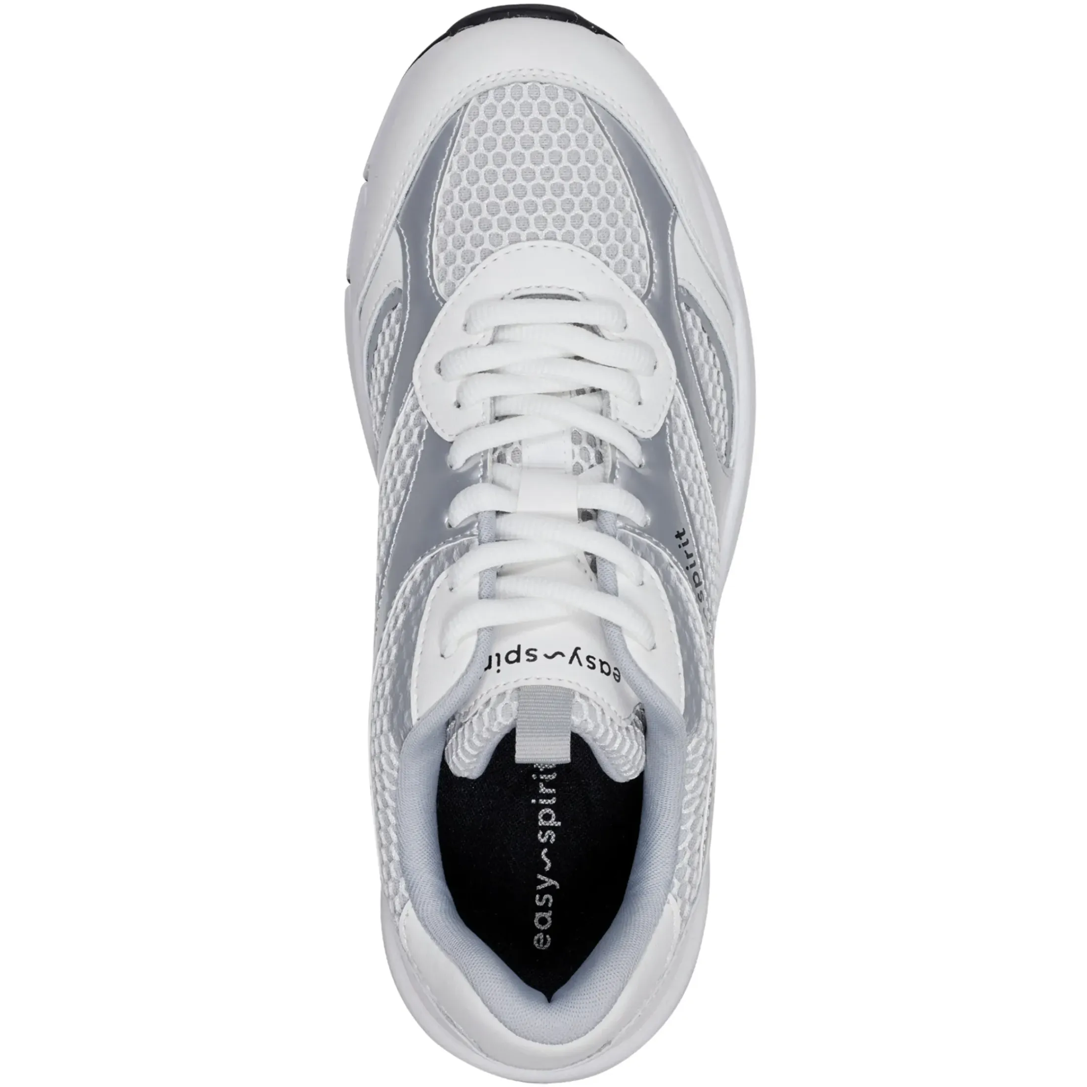 Sneakers|Sneakers>Easy Spirit Barbeau Lace-Up Walking Shoes White/Blue