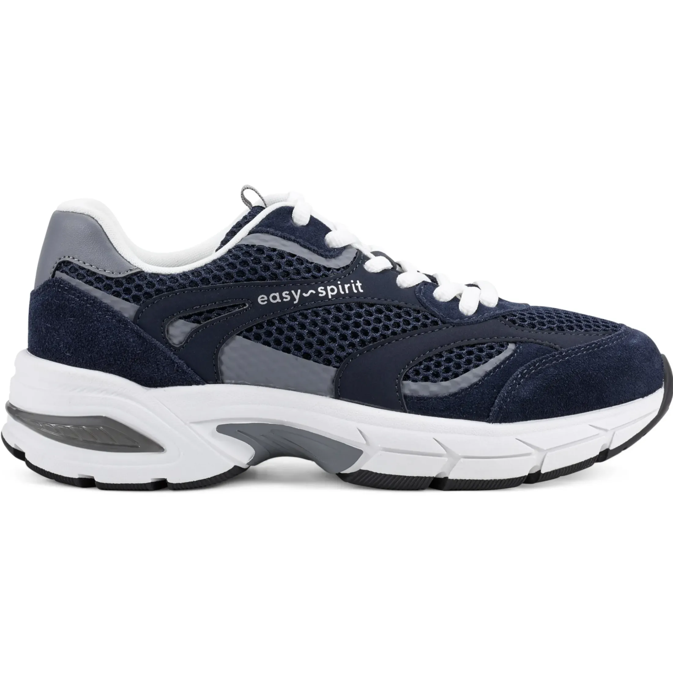 Sneakers|Sneakers>Easy Spirit Barbeau Lace-Up Walking Shoes Navy