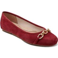 eFlex|eFlex>Easy Spirit Brandi Ballet Flats Red Suede