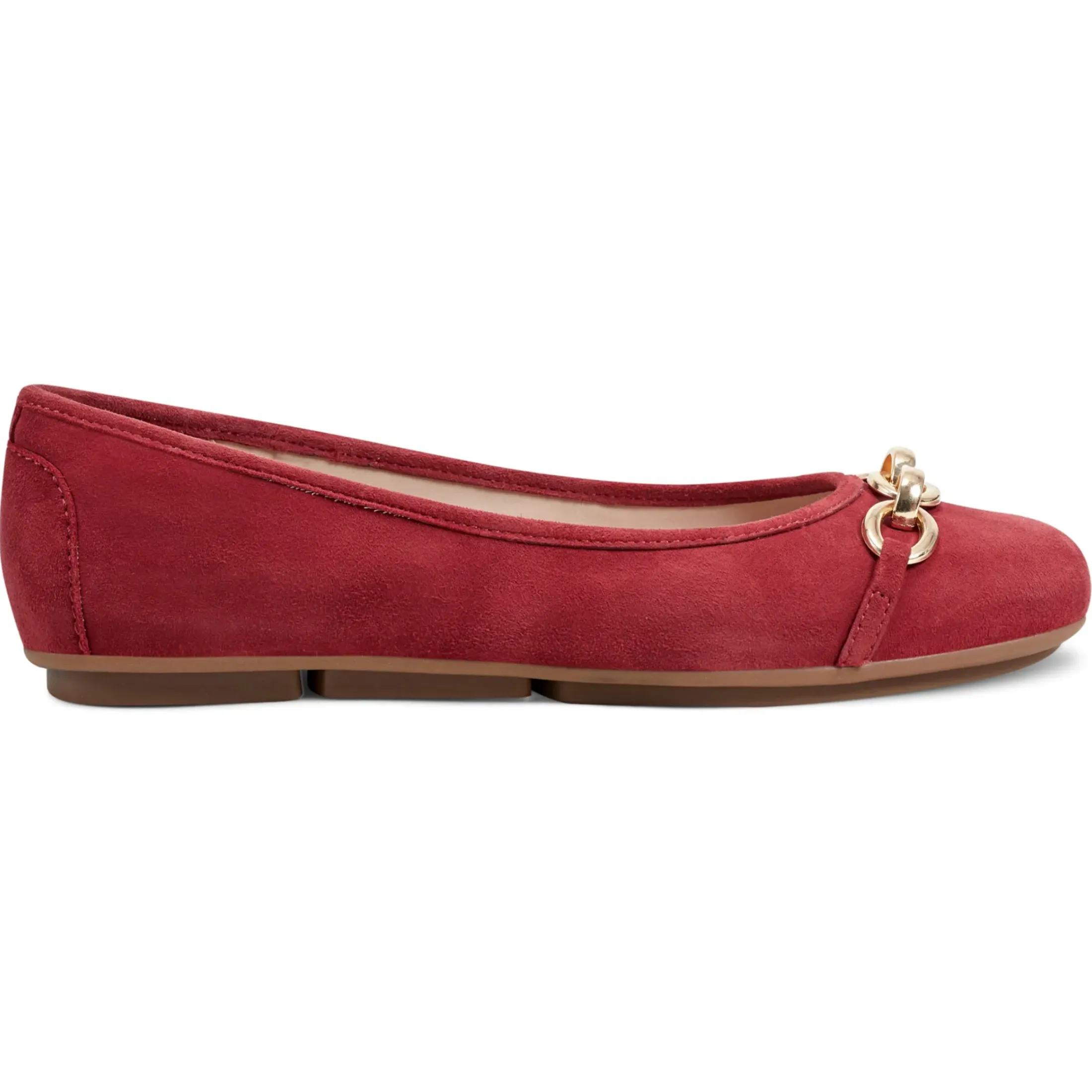 eFlex|eFlex>Easy Spirit Brandi Ballet Flats Red Suede