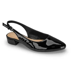 Low Heels|eFlex>Easy Spirit Cassius Slingback Pumps Black Patent