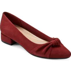 Low Heels|eFlex>Easy Spirit Caster Dress Shoes Red Suede