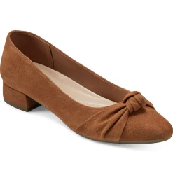 Low Heels|eFlex>Easy Spirit Caster Dress Shoes Medium Brown Suede