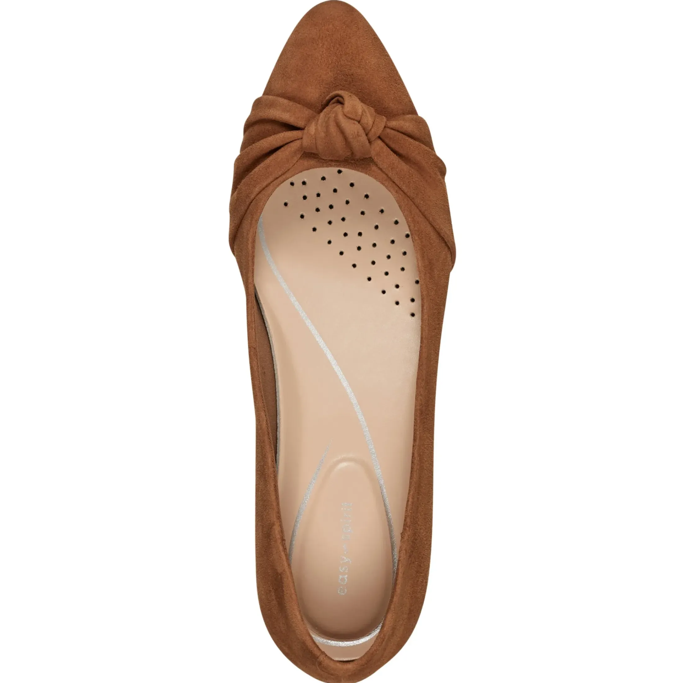 Low Heels|eFlex>Easy Spirit Caster Dress Shoes Medium Brown Suede