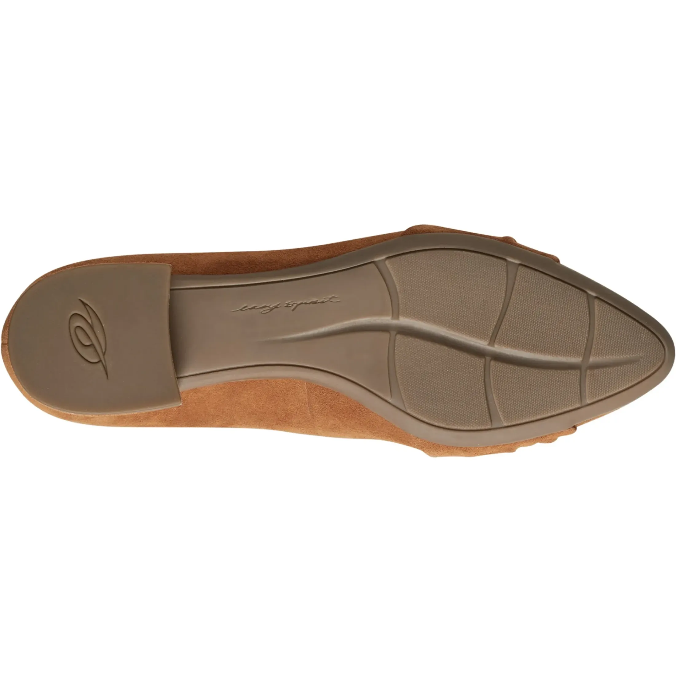 Low Heels|eFlex>Easy Spirit Caster Dress Shoes Medium Brown Suede