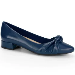 Low Heels|eFlex>Easy Spirit Caster Dress Shoes Navy Blue Leather