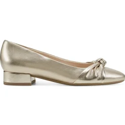 Low Heels|eFlex>Easy Spirit Caster Dress Shoes Gold Leather