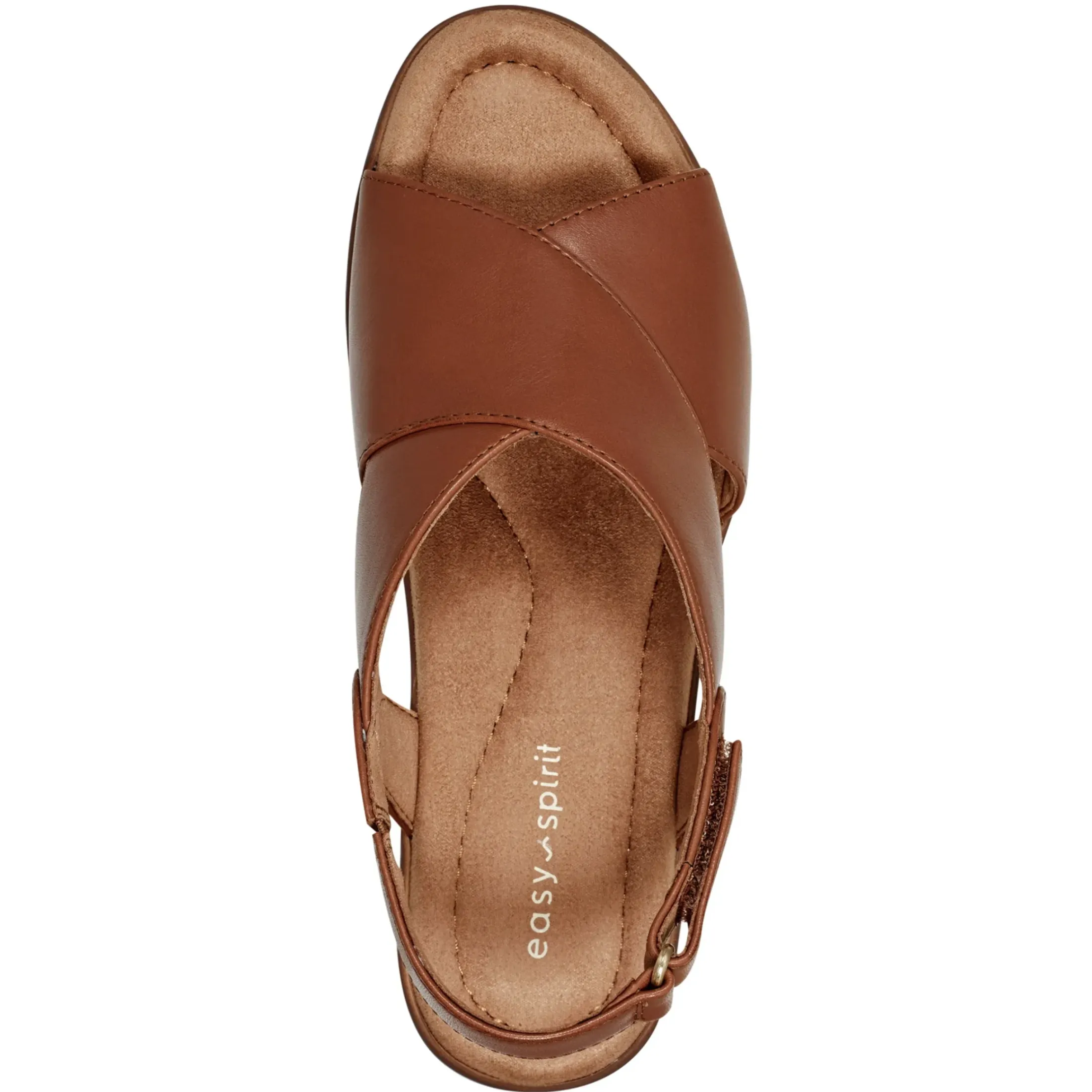 Dress|Sandals>Easy Spirit Chantal Casual Heeled Sandals Brown Leather
