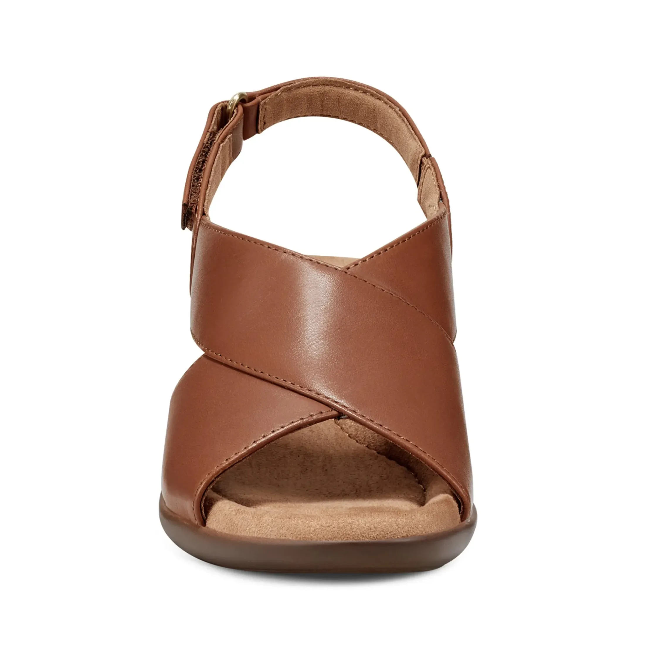 Dress|Sandals>Easy Spirit Chantal Casual Heeled Sandals Brown Leather