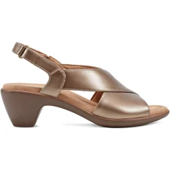 Dress|Sandals>Easy Spirit Chantal Casual Heeled Sandals Bronze Pearlized