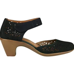 Cindie Mary Jane Heels|Mid Heels>Easy Spirit Cindie Mary Jane Heels Black