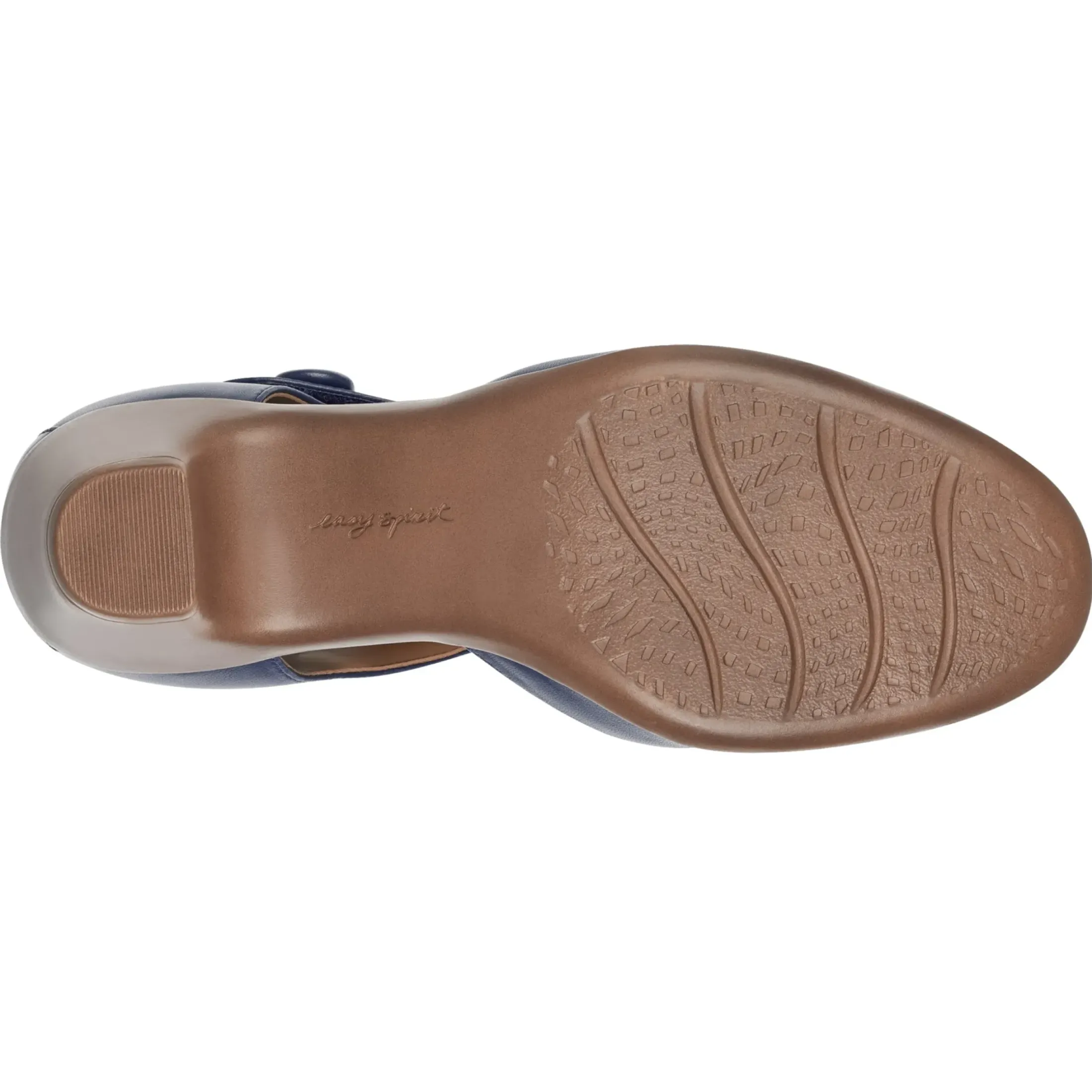 Clarice Mary Jane Heels|Mid Heels>Easy Spirit Clarice Mary Jane Heels Navy Leather