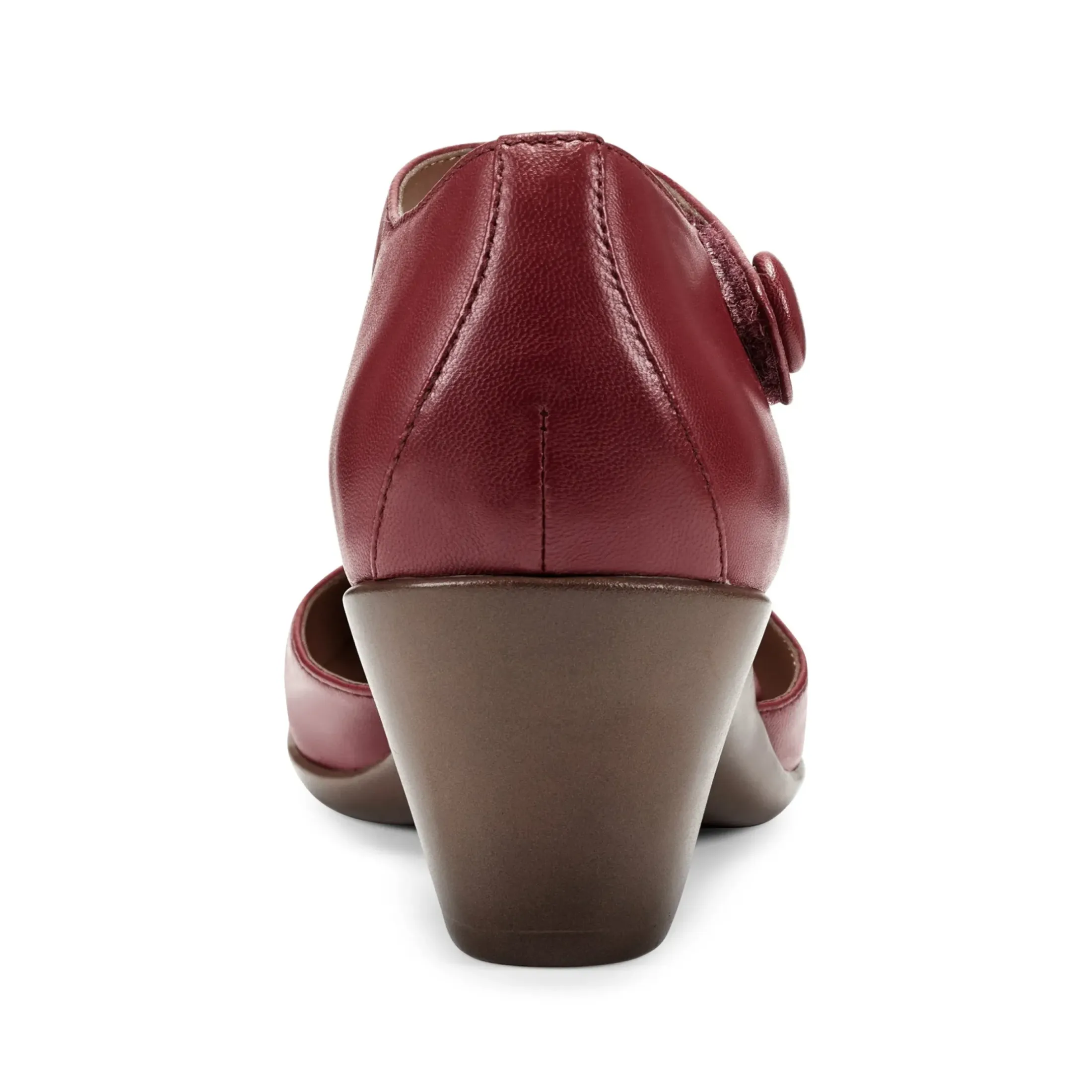 Clarice Mary Jane Heels|Mid Heels>Easy Spirit Clarice Mary Jane Heels Red Leather