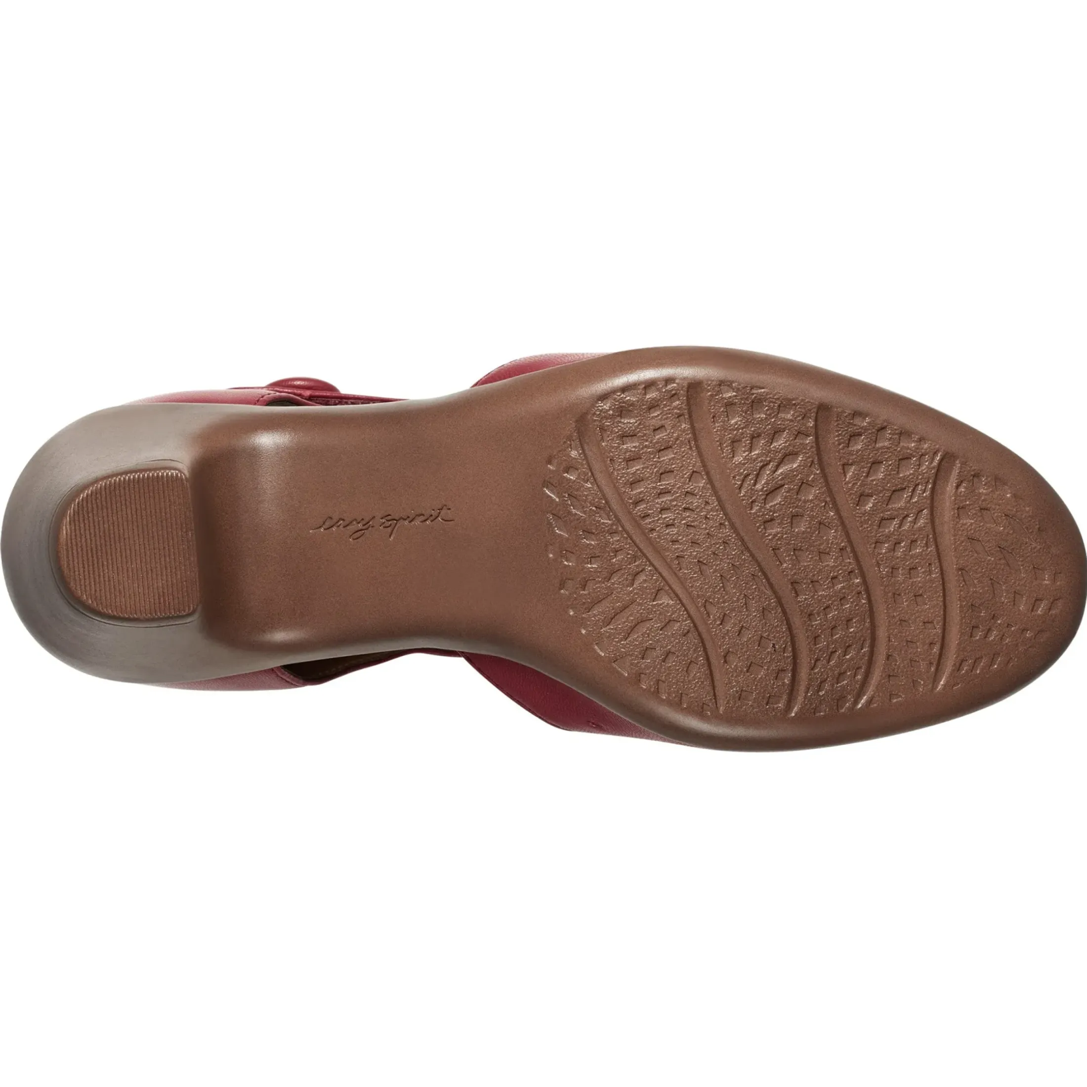 Clarice Mary Jane Heels|Mid Heels>Easy Spirit Clarice Mary Jane Heels Red Leather