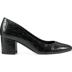 Cosma Pumps|Mid Heels>Easy Spirit Cosma Pumps Black Croco Print