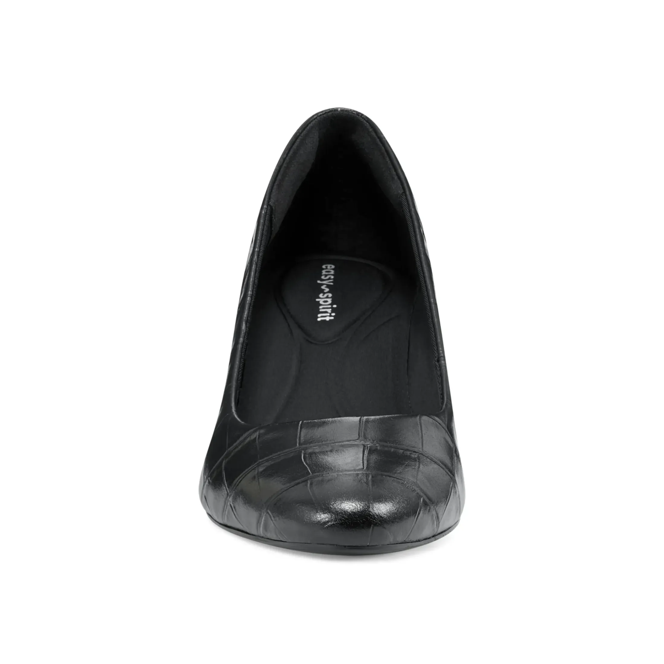 Cosma Pumps|Mid Heels>Easy Spirit Cosma Pumps Black Croco Print