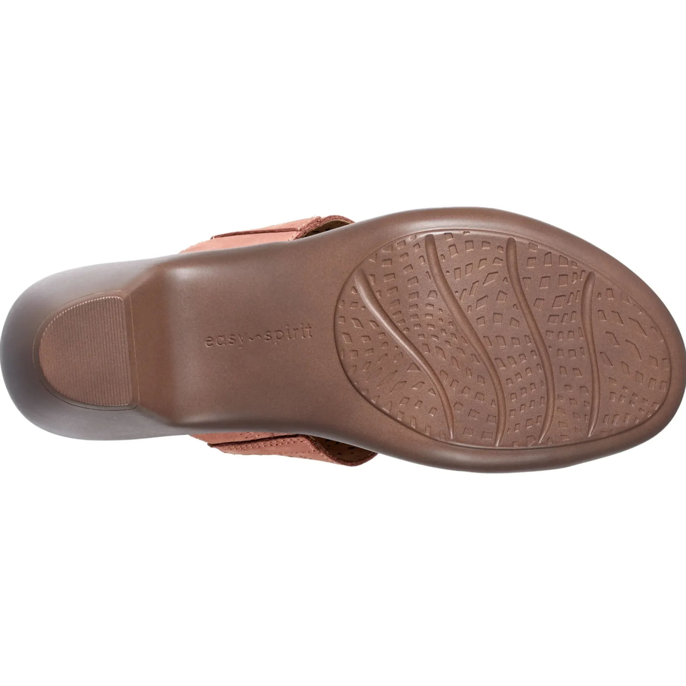 Dress|Sandals>Easy Spirit Crista Casual Slide Heeled Sandals Rose Leather Nubuck