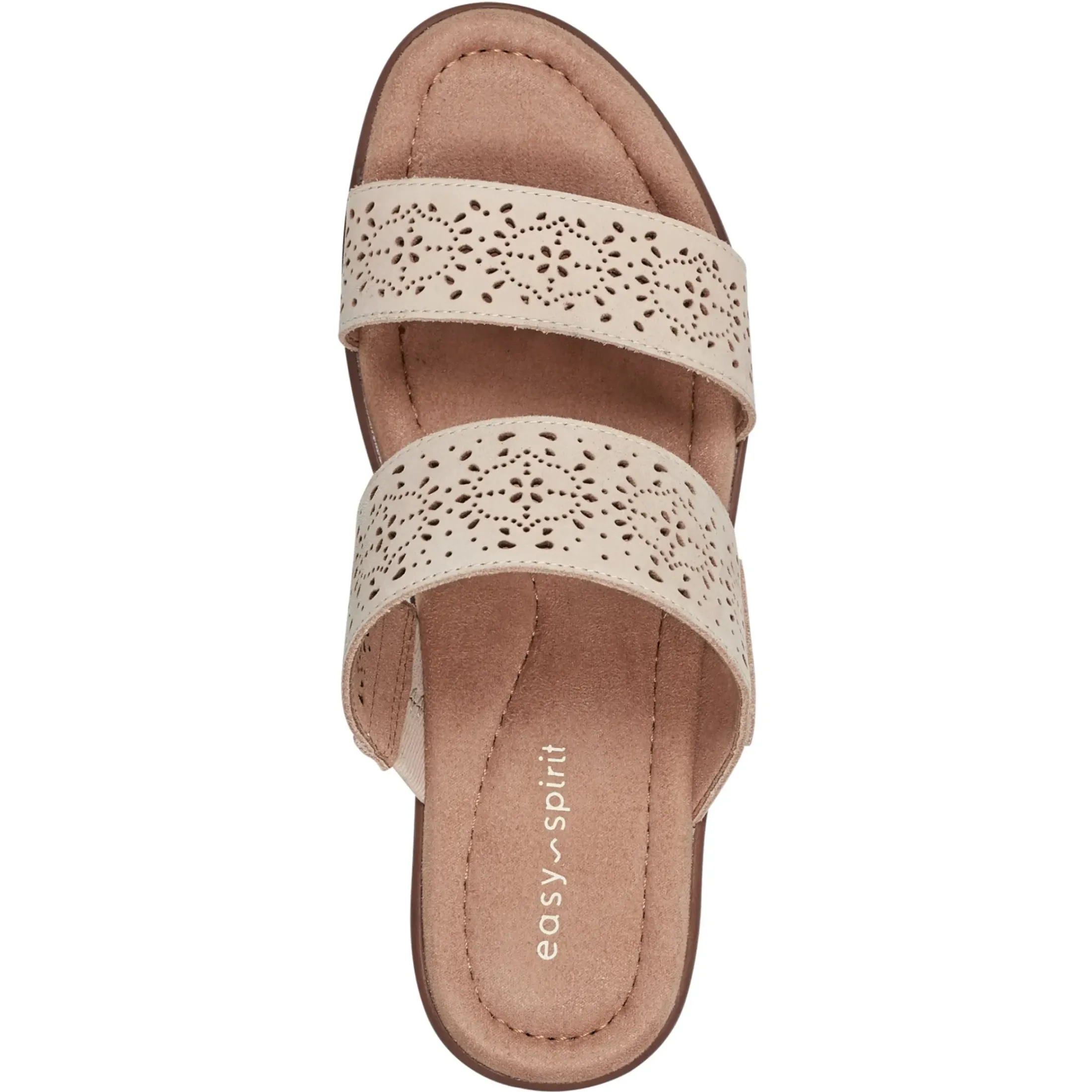 Dress|Sandals>Easy Spirit Crista Casual Slide Heeled Sandals Natural Leather Nubuck