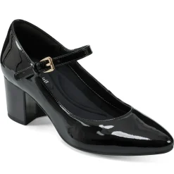 Mid Heels|eFlex>Easy Spirit Cyra Mary Jane Dress Pumps Black Patent Leather