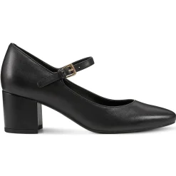 Mid Heels|eFlex>Easy Spirit Cyra Mary Jane Dress Pumps Black Leather