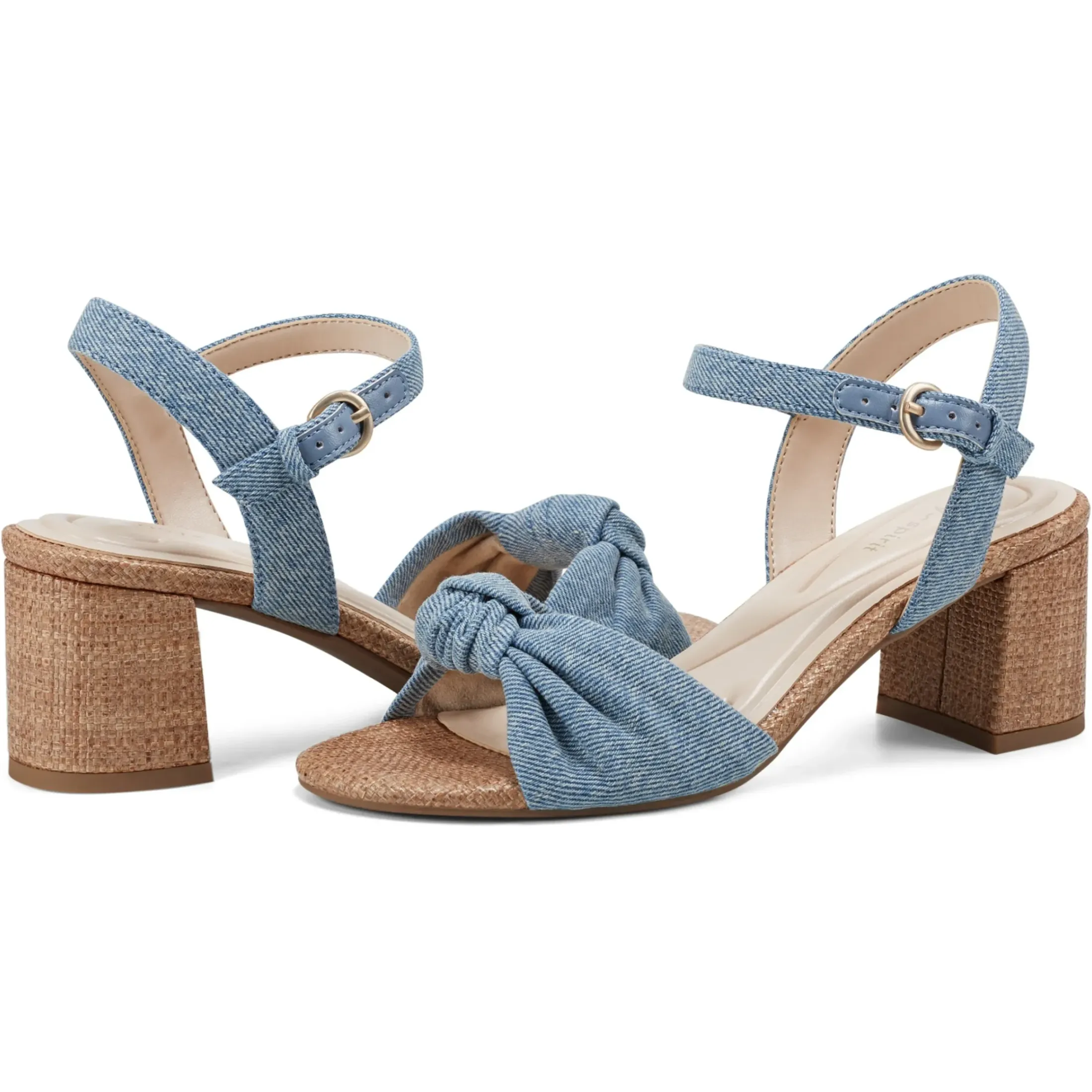 eFlex|eFlex>Easy Spirit Danica Heeled Sandals Denim