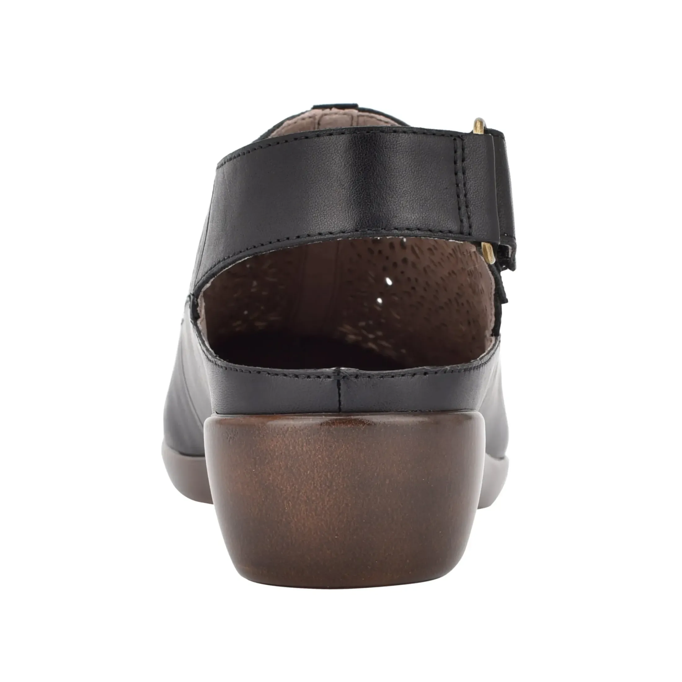 Mules|Mules>Easy Spirit Dawn Casual Slingback Shoes Black Leather
