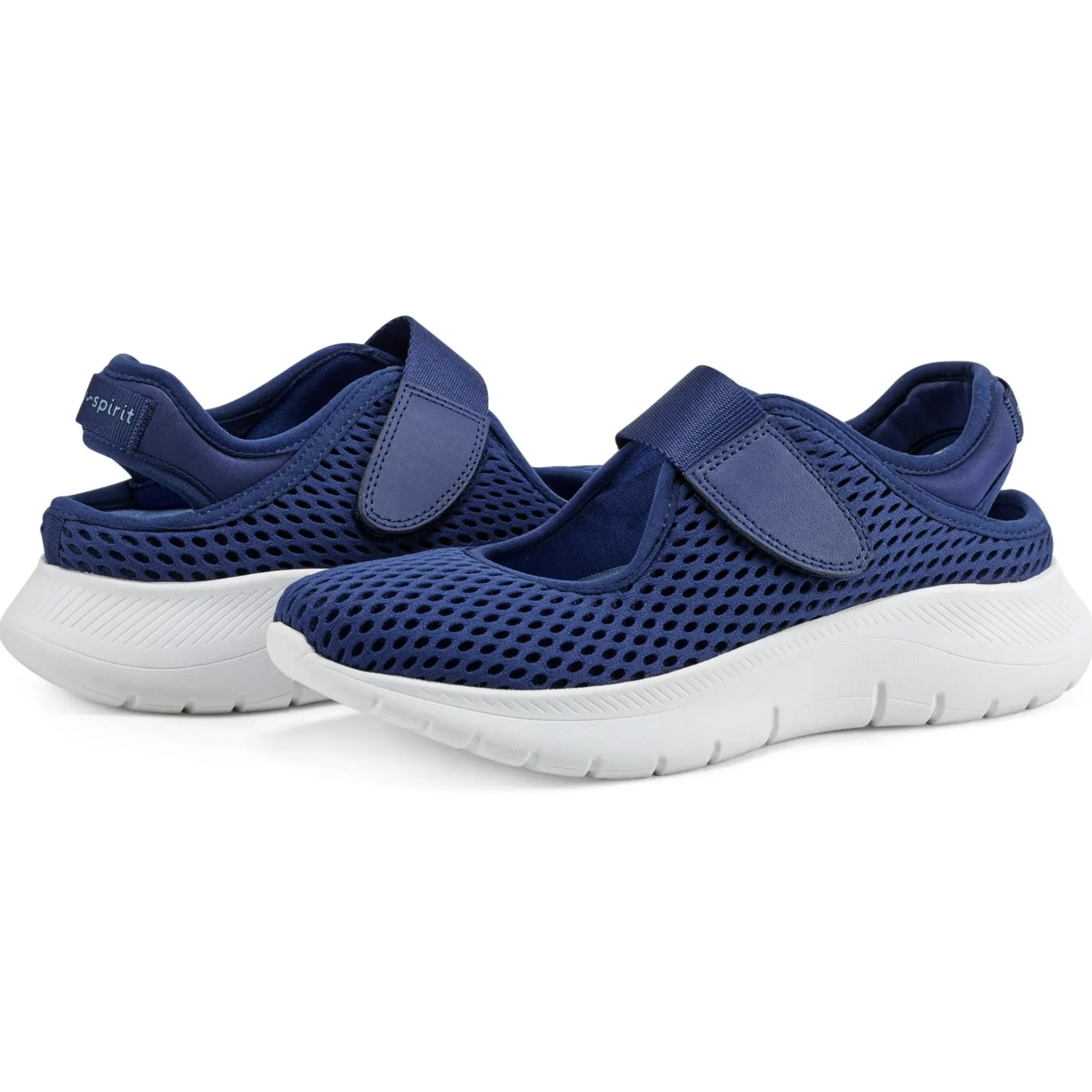 Slip Ons|Slip Ons>Easy Spirit Denise Austin Pheba Casual Mary Janes Navy Mesh
