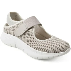 Slip Ons|Slip Ons>Easy Spirit Denise Austin Pheba Casual Mary Janes Silver Metallic Knit