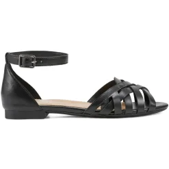 Casual|Sandals>Easy Spirit Dorothy Flat Sandals Black