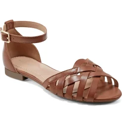 Casual|Sandals>Easy Spirit Dorothy Flat Sandals Brown