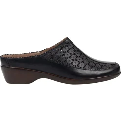 Mules|Mules>Easy Spirit Dusk Mule Clogs Black Leather