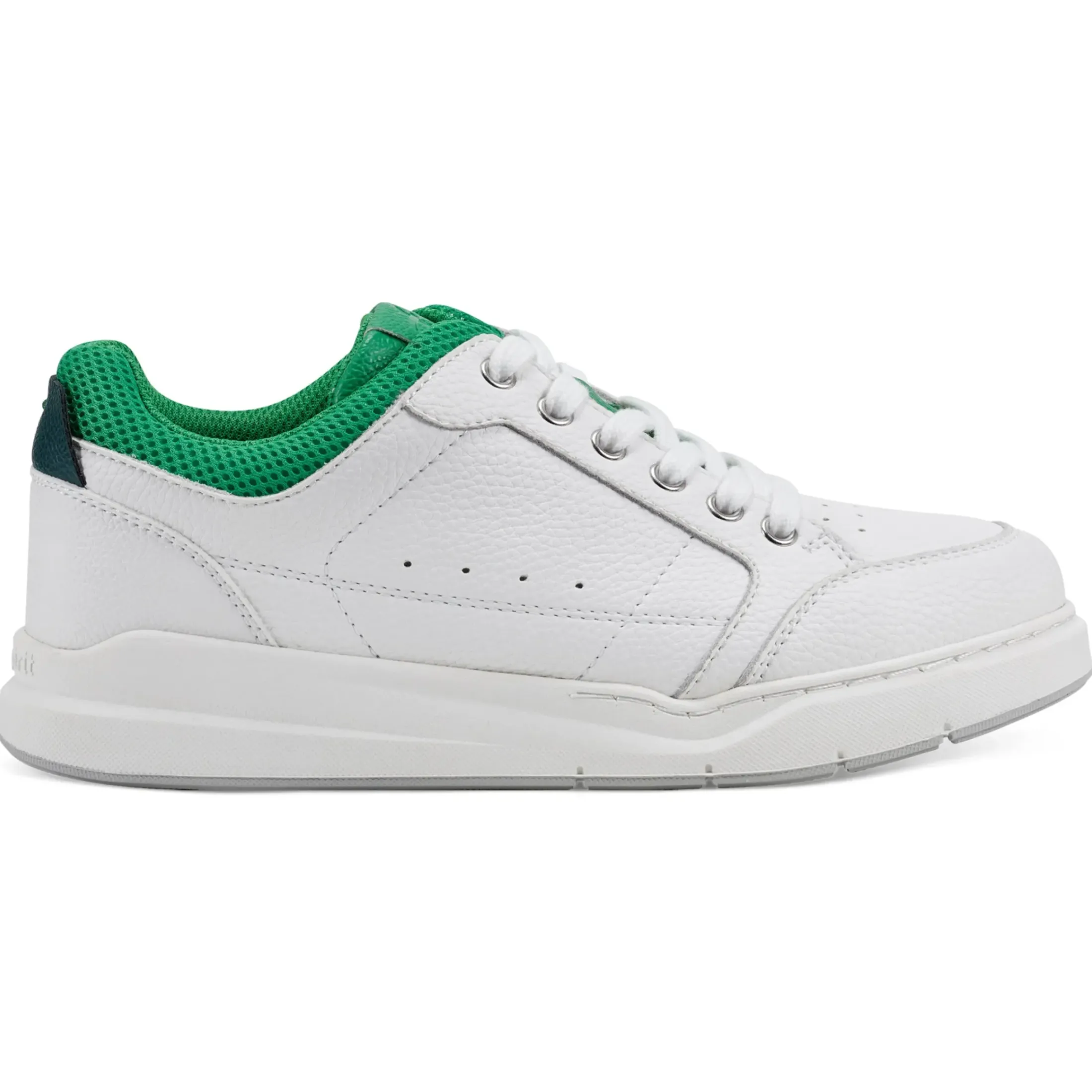 Sneakers|Sneakers>Easy Spirit x Denise Austin Dilli Lace-up Court Sneakers White Green Leather