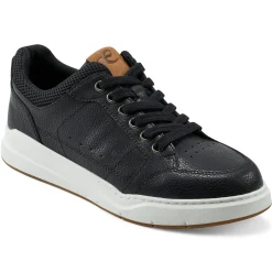 Sneakers|Sneakers>Easy Spirit x Denise Austin Dilli Lace-up Court Sneakers Black Leather
