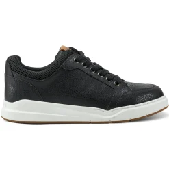 Sneakers|Sneakers>Easy Spirit x Denise Austin Dilli Lace-up Court Sneakers Black Leather