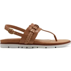 Casual|Flats>Easy Spirit Elaine Flat Sandals Almond Brown
