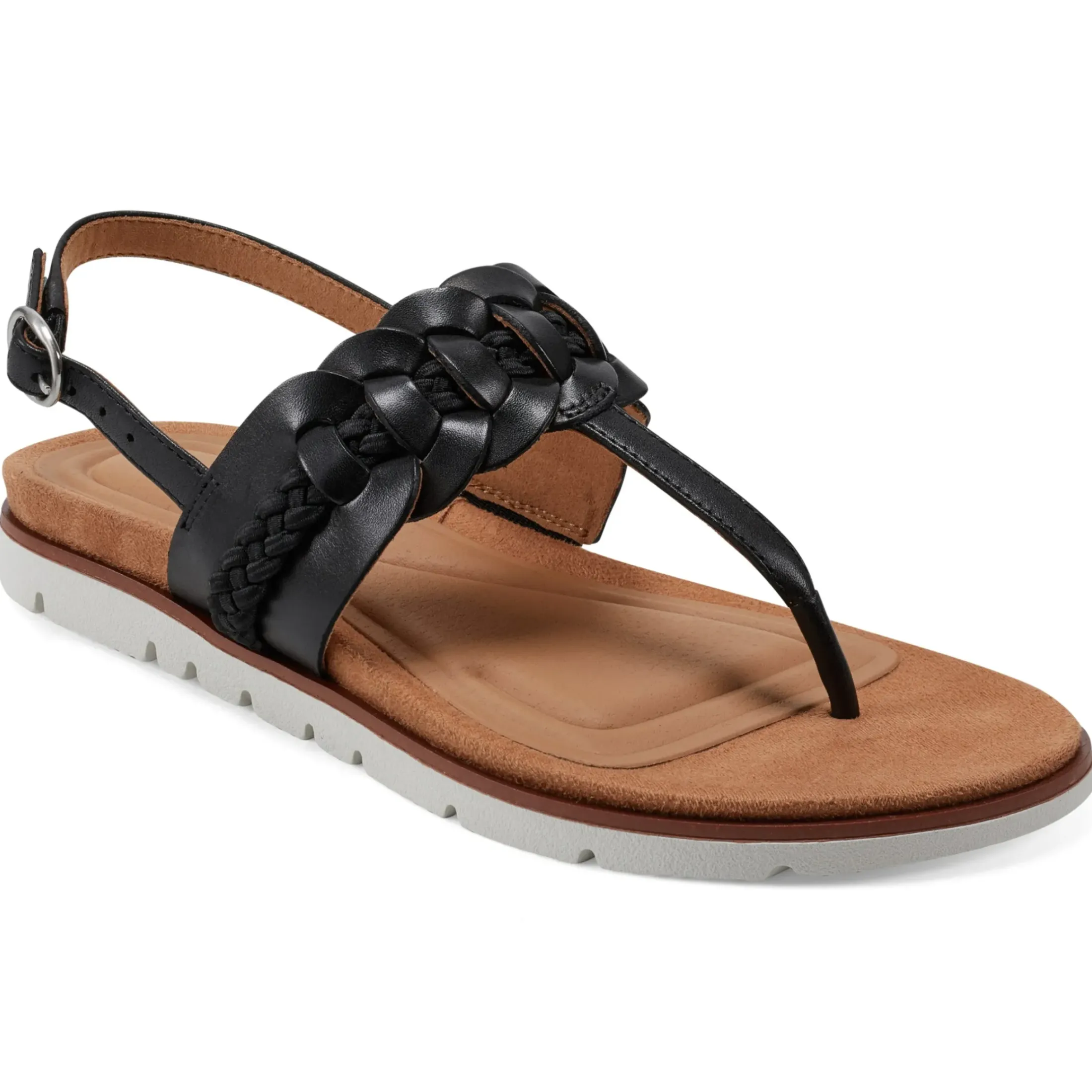 Casual|Flats>Easy Spirit Elaine Flat Sandals Black