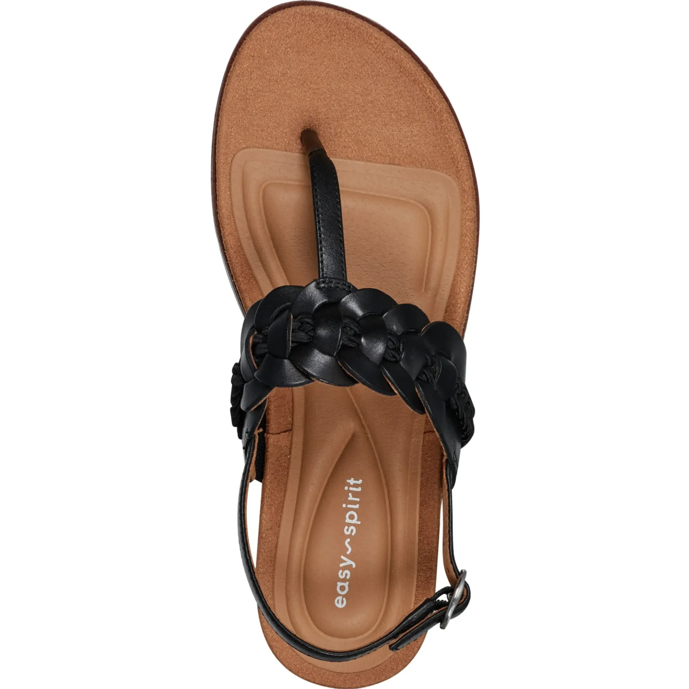Casual|Flats>Easy Spirit Elaine Flat Sandals Black