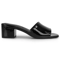 Dress|Sandals>Easy Spirit Fiora Block Heel Slide Sandals Black Patent