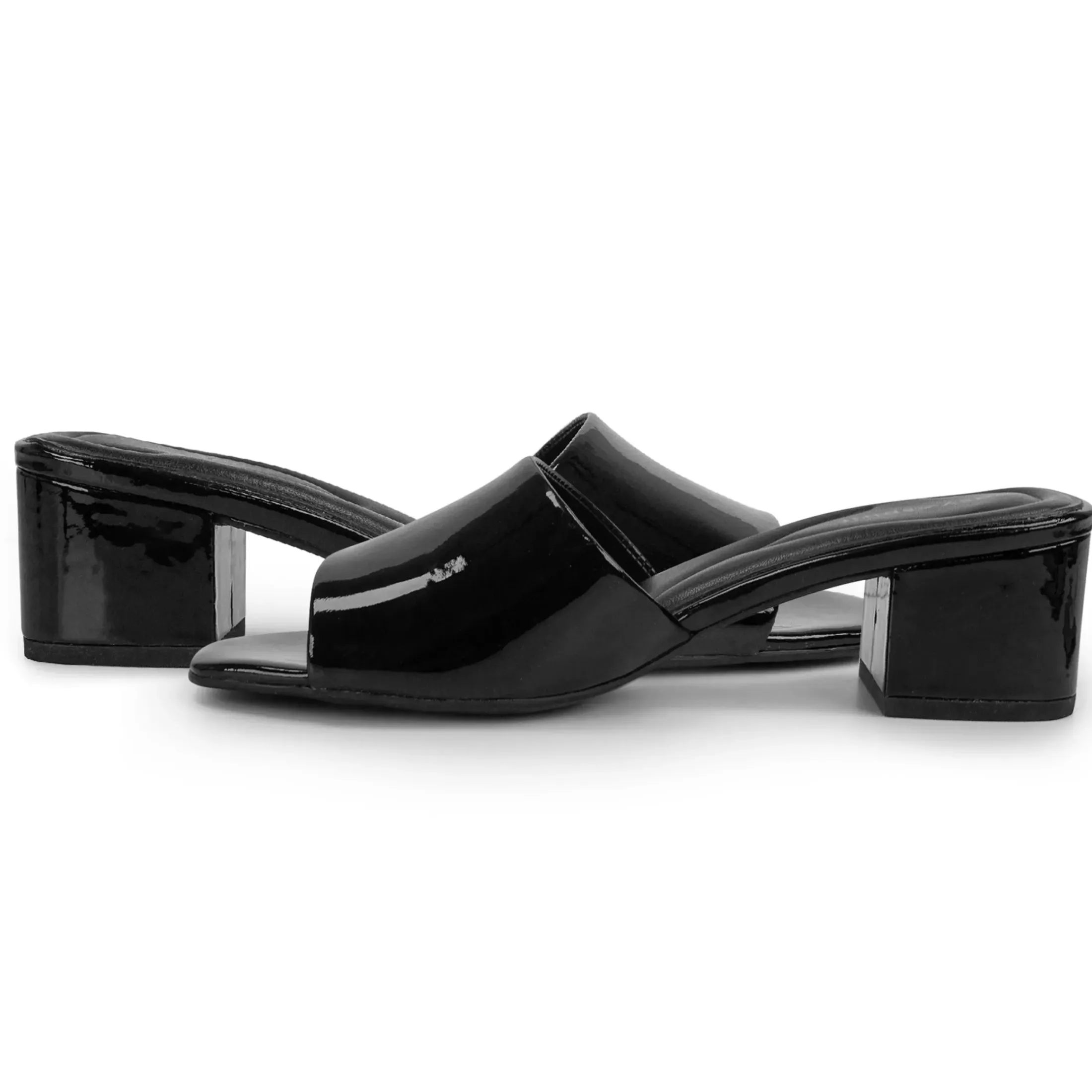Dress|Sandals>Easy Spirit Fiora Block Heel Slide Sandals Black Patent
