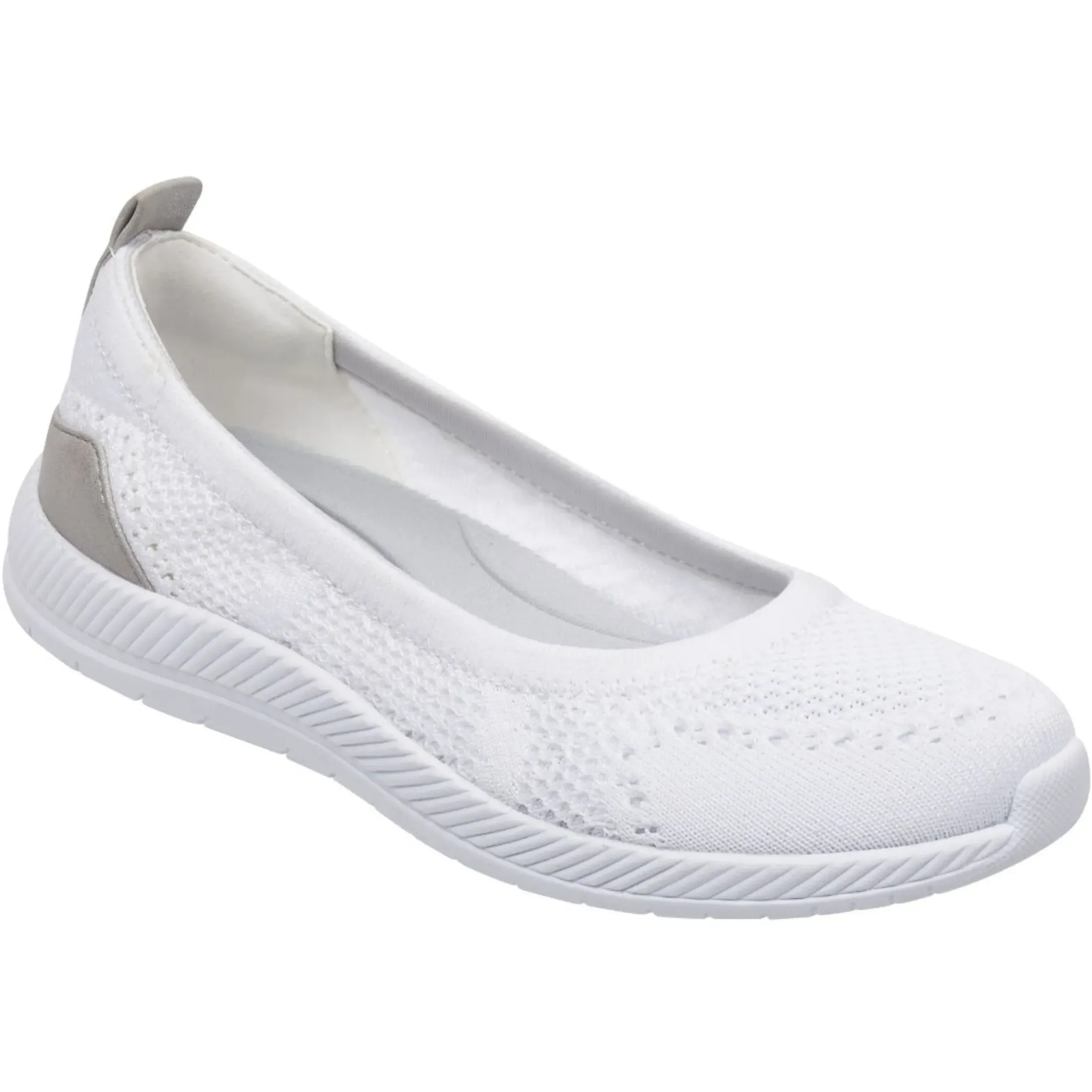 Glitz Walking Shoes|Slip Ons>Easy Spirit Glitz Walking Shoes White Knit